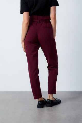 Pantalon taille haute Abstract poetry - Bordeaux
