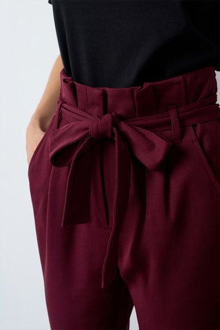 Pantalon taille haute Abstract poetry - Bordeaux