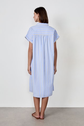 Robe chemise Capsule Rayure - Ciel et jaune