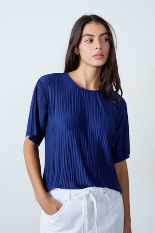 Top plissé Mordern Gypset - Bleu cobalt