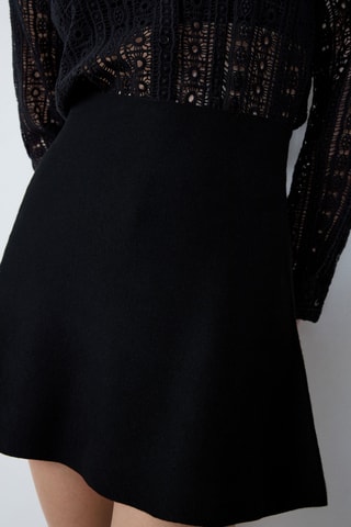 Jupe patineuse taille haute Boulevard Beaumarchais - Noir