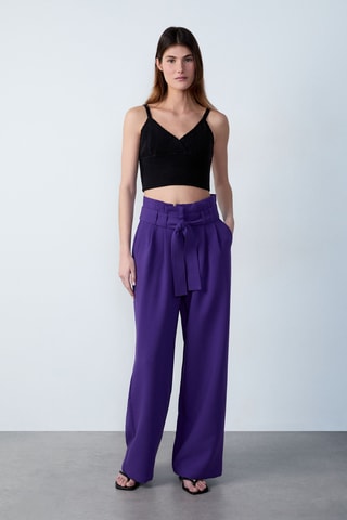 Pantalon taille haute Afternoon Light - Violet