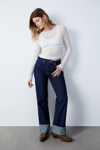 Jean taille haute RDV Au Studio - Bleu marine