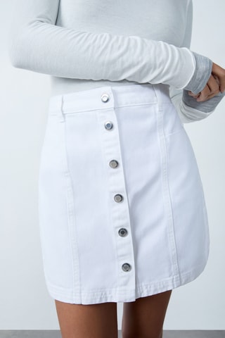 Jupe en jean Essentiel - Blanc