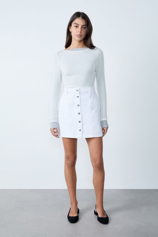 Jupe en jean Essentiel - Blanc