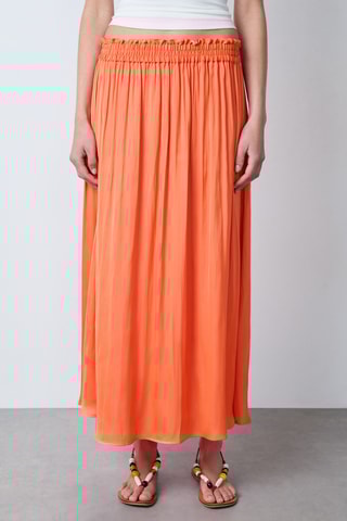 Jupe longue Vintage St Tropez - Orange