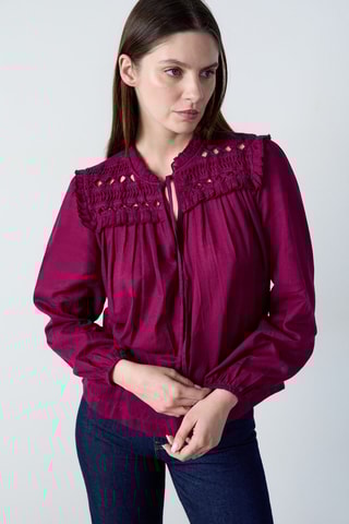 Blouse Capsule Broderie - Bordeaux