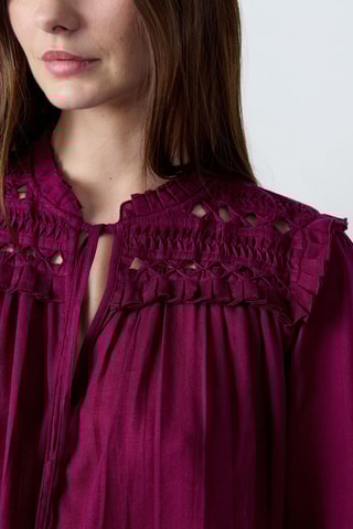 Blouse Capsule Broderie - Bordeaux