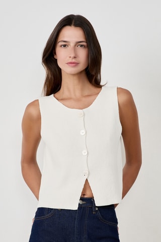 Gilet sans manches Timeless Summer - Blanc