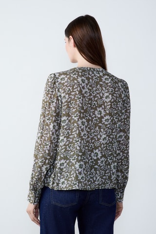 Chemisier Marche aux fleurs - Kaki