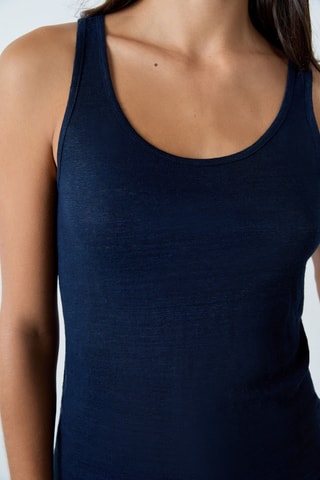 Débardeur en lin Indispensables - Bleu nuit
