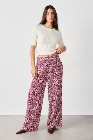 Pantalon Vintage St Tropez - Bordeaux et blanc