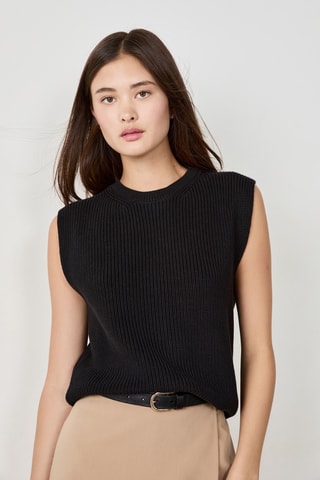 Pull sans manches Timeless Summer - Noir