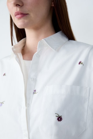 Chemisier Capsule Broderie - Blanc