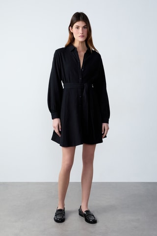 Robe chemise Essentiel - Noir