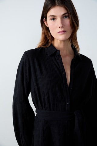 Robe chemise Essentiel - Noir