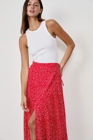 Jupe portefeuille French Girl Era - Rouge