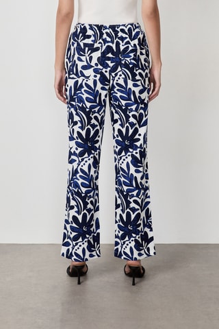 Pantalon en lin taille haute Essentiel - Blanc