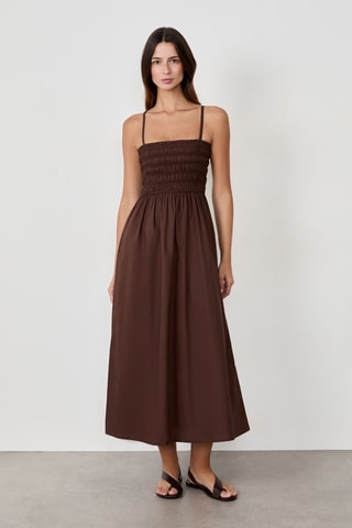 Robe midi Timeless Summer - Marron