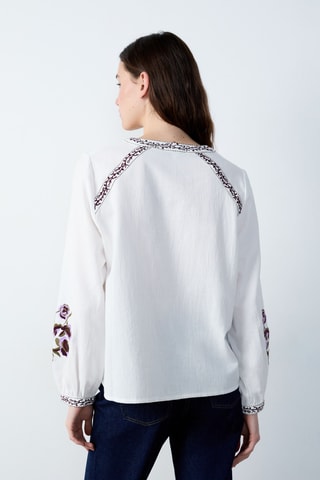 Blouse Marche Aux Fleurs - Blanc