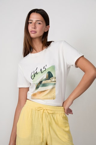 T-shirt Craty Retreat - Blanc