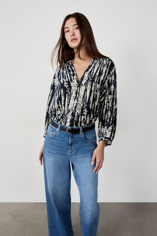 Chemisier Coastal Cowgirl - Noir et beige