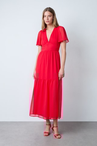 Robe midi On the guest liste - Rouge