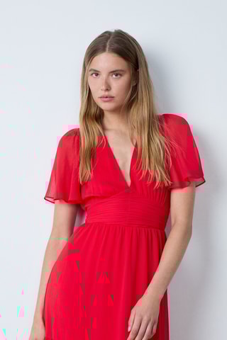 Robe midi On the guest liste - Rouge