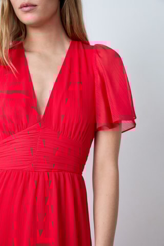 Robe midi On the guest liste - Rouge