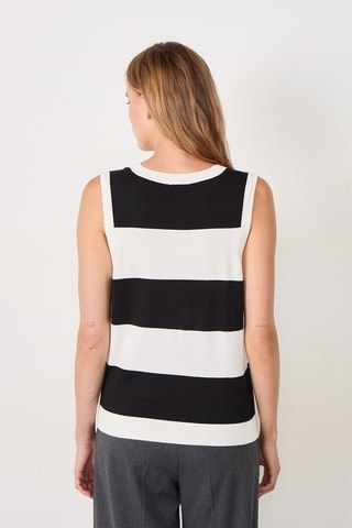 Gilet sans manches Essentiel - Blanc et noir