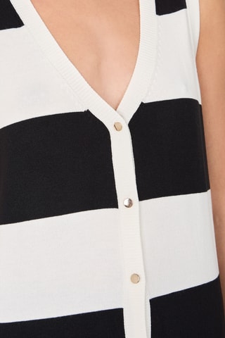 Gilet sans manches Essentiel - Blanc et noir