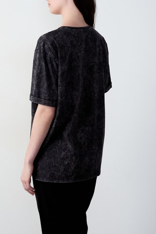 T-shirt oversize Cowboy - Noir chiné