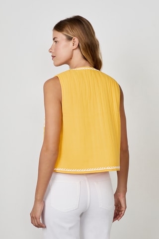 Gilet sans manches Craty Retreat - Jaune et blanc