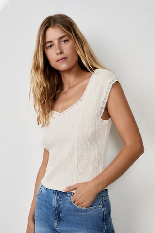 Top Coastal Cowgirl - Blanc