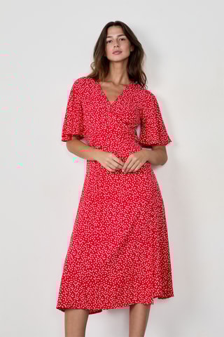 Robe patineuse French Girl Era - Rouge et blanc