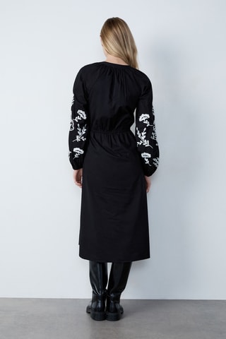 Robe midi Afternoon light - Noir