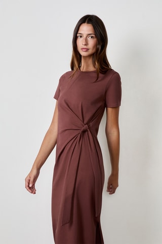Robe t-shirt Indispensables - Marron