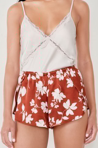 Short de pyjama Cool romantique - Marron