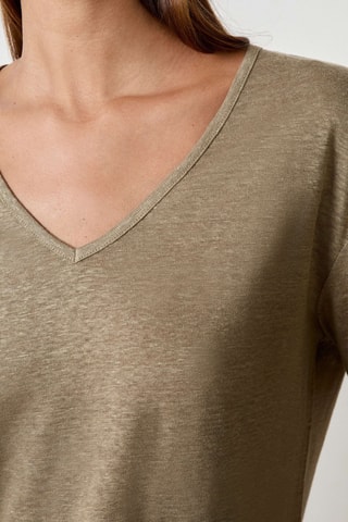 T-shirt en lin Essentiel - Kaki