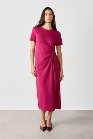 Robe portefeuille Vintage St Tropez - Fuchsia