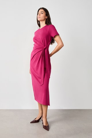 Robe portefeuille Vintage St Tropez - Fuchsia