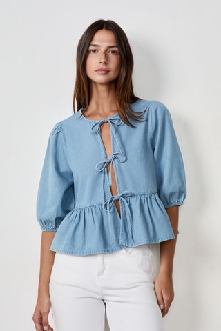 Chemisier en jean - Bleu