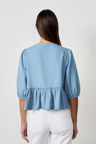 Chemisier en jean - Bleu