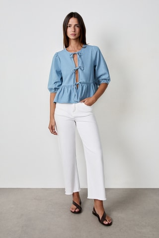 Chemisier en jean - Bleu