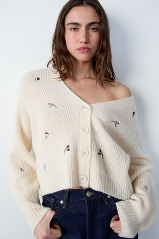 Gilet Marche Aux Fleurs - Beige