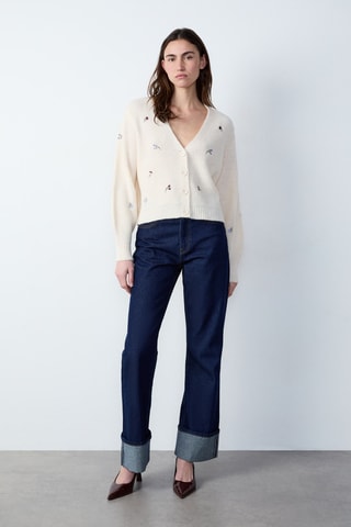 Gilet Marche Aux Fleurs - Beige