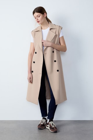 Trench sans manches Rdv au studio - Beige