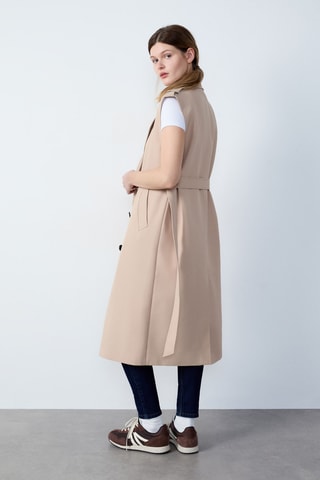 Trench sans manches Rdv au studio - Beige