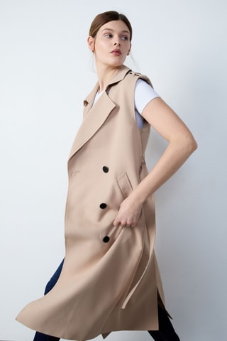 Trench sans manches Rdv au studio - Beige