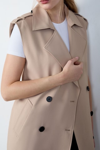 Trench sans manches Rdv au studio - Beige